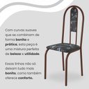 Ver imagem 7 de Conjunto Sala de Jantar Mesa Retangular 100x60cm Tampo Granito Topázio 4 Cadeiras Linda Yescasa