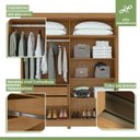Ver imagem 5 de Kit Quarto Casal 3 Peças com Guarda-Roupa Zeine Cômoda Vedra e Cama Athenas Marrom Amêndoa Clean/Off White