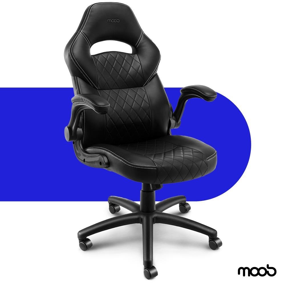 Cadeira Gamer Moob Horizon Giratória Com Função Relax e Braços Ajustáveis Preto - 10