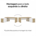 Ver imagem 5 de Mesa para Escritório Diretor Connect Iii 1 Porta 2 Prateleiras Carvalho/branco - Artany Móveis