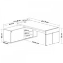 Ver imagem 4 de Mesa para Escritório Diretor Connect Iii 1 Porta 2 Prateleiras Carvalho/branco - Artany Móveis