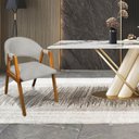 Ver imagem 2 de Cadeira Sala de Jantar em Madeira Yara Suede Cinza D03 - D’Rossi