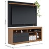 Conjunto Painel de Tv Lima + Bancada Rack Lilian para Sala de Estar Tv até 70" Noce Milano/ Preto - 3