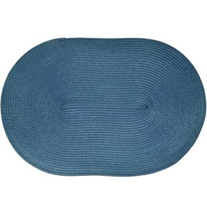 Americano Requinte Liso para Mesa Oval 30x45cm Navy