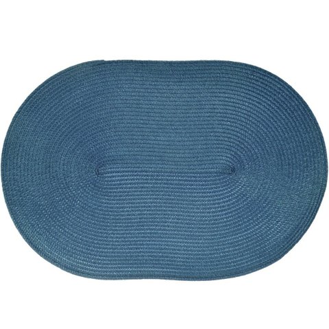 Americano Requinte Liso para Mesa Oval 30x45cm Navy