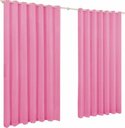 Ver imagem 1 de Cortina de Microfibra 5,00x2,50 Rosa Ilhós Cromado Quadrado.