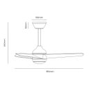 Ver imagem 3 de Plafon Air Breeze Led Multicor C/ Ventilador 37w + Controle Opus St2915 - Preto