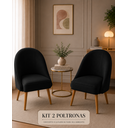 Ver imagem 1 de Kit 2 Cadeira Lua Decorativa Poltrona Lua Sala de Estar Salão Quarto Estética Decoração Recepção-Ext