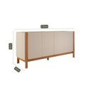 Ver imagem 4 de Buffet para Sala de Jantar Araçá em MDF com Pés de Madeira Maciça Bege/Off White