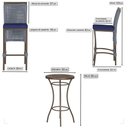 Ver imagem 2 de Mesa Bistrô 2 Banquetas Roma Marrom Corda Estofado 10 Trama Prata