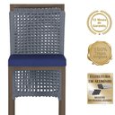 Ver imagem 3 de Mesa Bistrô 2 Banquetas Roma Marrom Corda Estofado 10 Trama Prata
