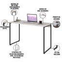 Ver imagem 4 de Kit 02 Mesas Para Escritório e Home Office Industrial Aspen 120 cm C01 Snow - Lyam Decor