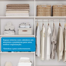 Guarda-Roupa Casal 6 Portas com Espelho e Pés 234cm 100% MDF Boston Espresso Móveis - 13