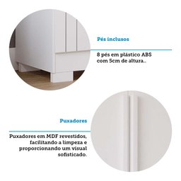 Guarda-Roupa Casal 6 Portas com Espelho e Pés 234cm 100% MDF Boston Espresso Móveis - 14