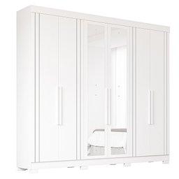 Guarda-Roupa Casal 6 Portas com Espelho e Pés 234cm 100% MDF Boston Espresso Móveis - 4