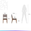 Ver imagem 7 de Conjunto de Jantar Mesa Redonda com Vidro Bennett 6 Cadeiras Ella - Natural C/ Cinza