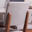 Ver imagem 6 de Conjunto de Jantar Mesa Redonda com Vidro Bennett 6 Cadeiras Ella - Natural C/ Cinza