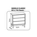 Ver imagem 3 de Quarto de Bebê Berço + Cômoda + Guarda Roupa Areia Classic Madeira Natural