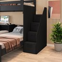 Ver imagem 6 de Beliche Multifuncional Solteiro Adulto com Escrivaninha Star Office Casatema MadeiraOriginals Preto/