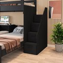 Ver imagem 7 de Beliche Multifuncional Solteiro Adulto com Escrivaninha Star Office Casatema MadeiraOriginals Preto/