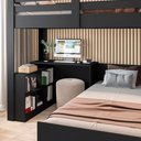 Ver imagem 5 de Beliche Multifuncional Solteiro Adulto com Escrivaninha Star Office Casatema MadeiraOriginals Preto/
