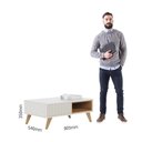 Ver imagem 4 de Mesa de Centro René Ripada Retrô Off White/ Freijó