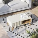 Ver imagem 2 de Mesa de Centro René Ripada Retrô Off White/ Freijó
