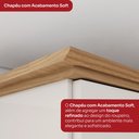 Ver imagem 7 de Guarda-Roupa Casal 6 Portas 3 Gavetas com Espelho Cover Off White/Nature