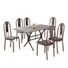 Conjunto Sala de Jantar Mesa Retangular 140x75cm Tampo Granito Topázio 6 Cadeiras Linda Yescasa - 2