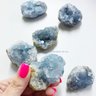 Mini Drusa de Celestita Celestite Cristal Pedra Natural - 8