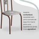 Ver imagem 6 de Conjunto Sala de Jantar Mesa Retangular 100x60cm Tampo Granito Topázio 4 Cadeiras Linda Yescasa Marrom/Paraopeba