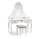 Ver imagem 1 de Penteadeira Love com Banqueta - 1045 Mmj-lz Lz-branco Lztec02cort-linho Bege