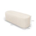 Ver imagem 3 de Puff Recamier Paris 195 Cm Estofado para Quarto King Linho Premium - Clique Chique