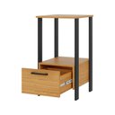 Ver imagem 3 de Mesa Auxiliar Industrial para Escritório 1 Gaveta Freijó/preto - Dalla Costa