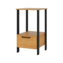 Ver imagem 2 de Mesa Auxiliar Industrial para Escritório 1 Gaveta Freijó/preto - Dalla Costa