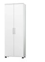 Ver imagem 3 de Armário Multiuso Branco para Escritório Quarto com Rodinhas Rodízios Espaçoso com 2 portas - Az