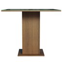 Ver imagem 2 de Mesa de Jantar Madesa Quadrada Tampo de Vidro 5363 Rustic/Preto