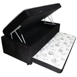 Cama Box Baú Conjugada D33 Solteiro Com Cama Auxiliar 3 Em 1 Bicama - 1