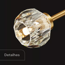 Ver imagem 5 de Lustre Dourado e Cristal 12 Globos