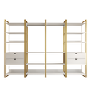 Ver imagem 2 de Quatro Módulos para Closet Industrial Ferro Dourado Tampo Branco