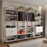 Quatro Módulos para Closet Industrial Ferro Dourado Tampo Branco - 1