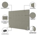 Ver imagem 7 de Cabeceira Queen 162cm Bouclé Estofada Design Moderno para Quarto Linea