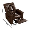 Poltrona para Maquiagem Motorizada com Controle Remoto Corino Marrom Plush Shop Jm - 3