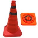 Ver imagem 2 de Cone Retratil Sinalizaçao Portatil Dobravel Flexivle Obra Balizador Estacionamento Segurança Estrada