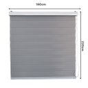 Ver imagem 5 de Persiana Rolo Double Vision Zebra 160larg X 220alt Cinza com Bando - Sala/ Escritório/quarto/sacada