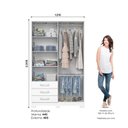Ver imagem 4 de Guarda-Roupa Solteiro 4 Portas 3 Gavetas com Espelho Caju Branco