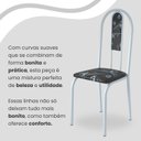 Ver imagem 7 de Conjunto Sala de Jantar Mesa Retangular 100x60cm Tampo Granito Topázio 4 Cadeiras Linda Yescasa