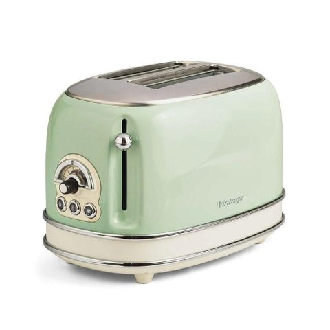 Torradeira Elétrica Ariete Vintage Verde 6 Níveis 750w 110v - Linha Retrô Modelo 155
