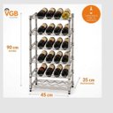 Ver imagem 5 de Estante Garrafeira de Aço para Vinhos 6 Prateleiras - Cromada