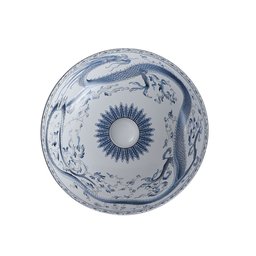 Cuba Apoio Evier Dragao Chines Azul e Branca Chinise Dragon - 4